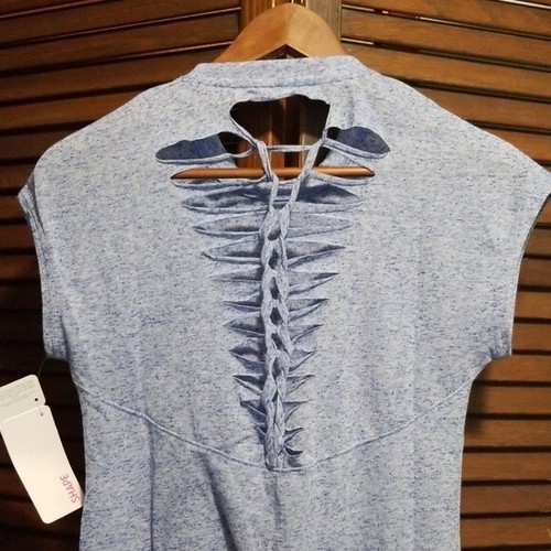 SHAPE activewear Women's Reef Braid Tee Braided Tee T-shirt Yoga Top XSmall NWT - Picture 6 of 8