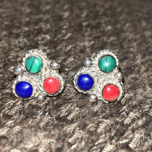 vintage mexico taxco 925 earrings sterling - Picture 2 of 6
