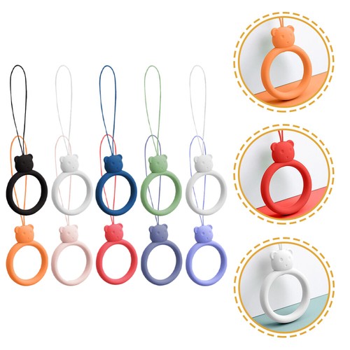10 Pcs Mobile Phone Straps Men and Women Finger Lanyard Silicone Ring - 第 1/6 張圖片