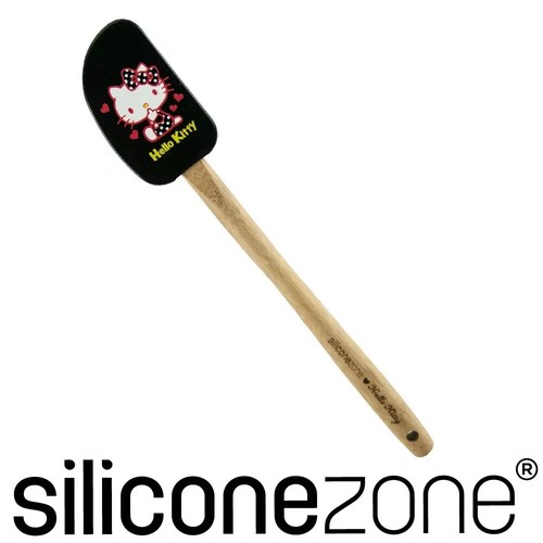SiliconeZone Hello Kitty Spatula w/Wooden Handle (Black) Brand New w/Tags!! - Picture 3 of 4