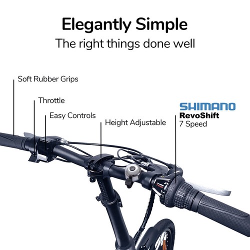 VALK Electric Folding Bike, 20" inch Foldable Dark Grey ebike Shimano Fold Up - Picture 2 of 12