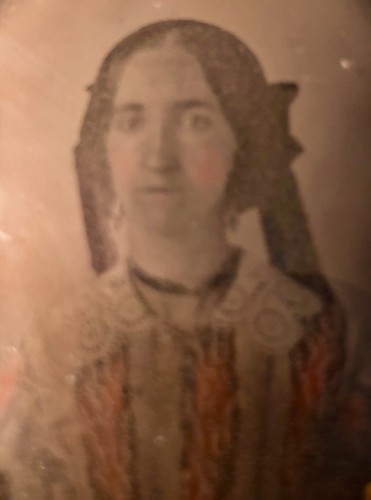 Ambrotypie im schönen Etui hübsch in "rosa" Portrait kobaltblau Samt - Bild 3 von 8