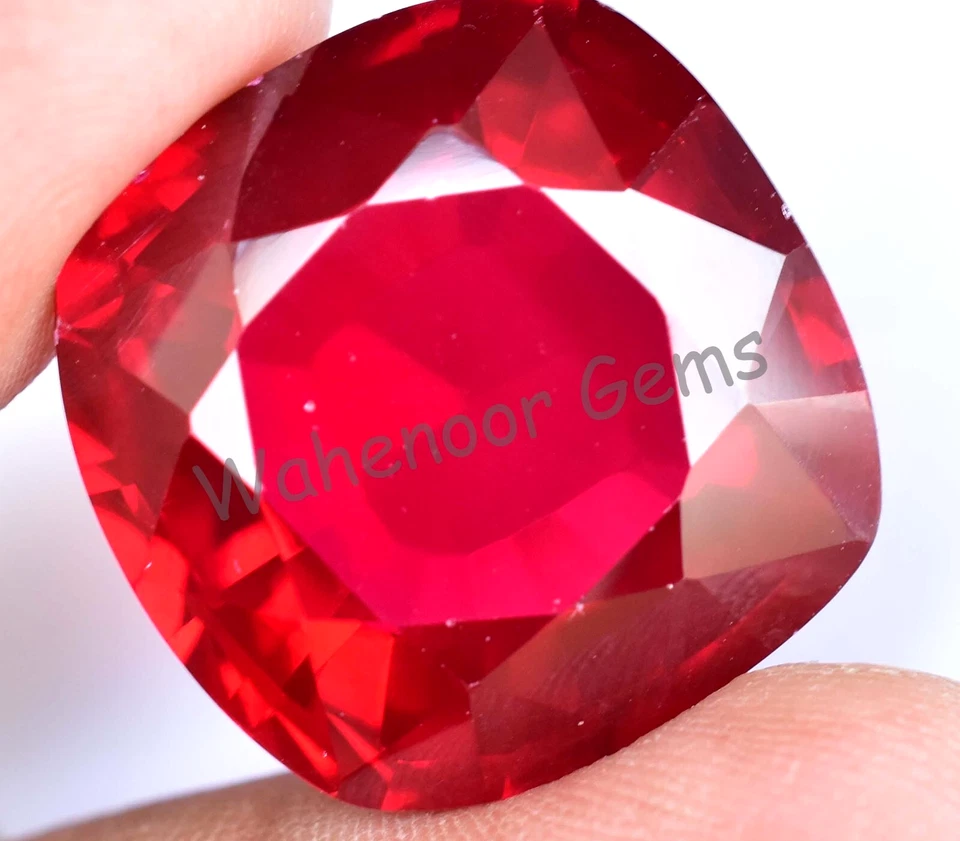 56.68 Ct Natural Blood Red Ruby Cushion Certified Mozambique Stunning Gemstone - Image 3 of 4