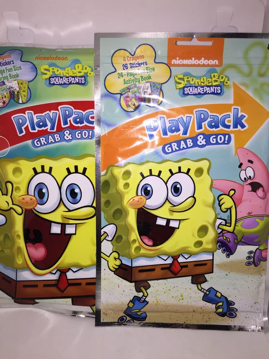 Variety 2 SpongeBob Play Pack Coloring Book Crayons Stickers Christmas