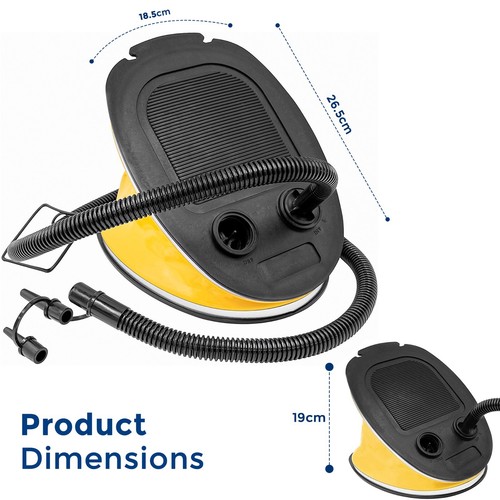 2x Single Inflatable Flocked Bestway Air Bed Camping Mattress Foot / Hand Pump - 第 8/15 張圖片