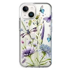 For Apple iPhone 14 Shockproof Case Dragonfly Butterflies Flowers
