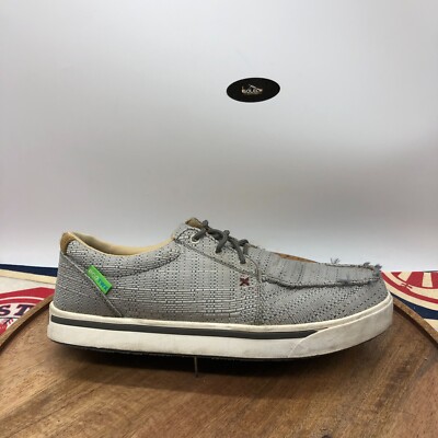 Twisted X Men's Kicks Work Shoes Gray Nano Composite Toe - MCAN003 Size 8.5 M