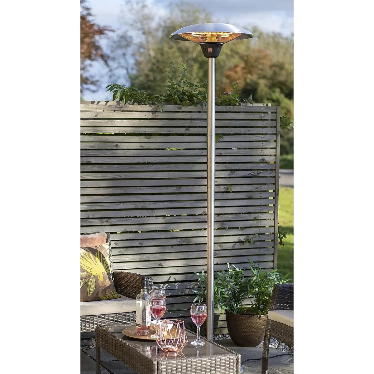 Electric Heater La Hacienda Standing Quartz Patio Heater Space