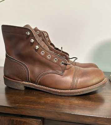 Red Wing 8111 Iron Ranger 12 Amber Harness Nitrile Cork Sole