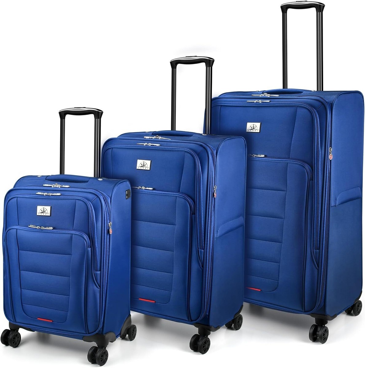Verdi Piece Luggage Set–Durable Softside Suitcase with 8-Wheel Rolling  Spinner