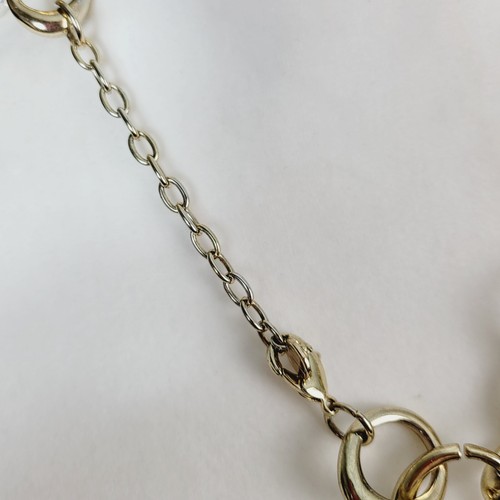 Collana Talbots Maglia Catena Spessa Pesante Cerchi Rotondi Pesante Affari Casual - Foto 8 di 8