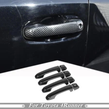For 2017-2023 Toyota 4Runner Carbon Fiber Car Door Handle Cover Trim Decor 8PCS