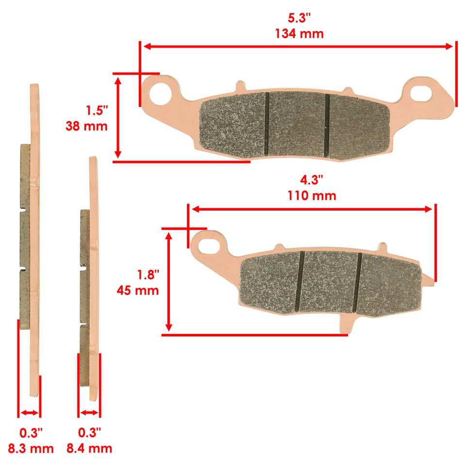 Front Brake Pads for Suzuki SV650 SV650A SV650S SV650Sf 1999-2009 - Image 2 of 4