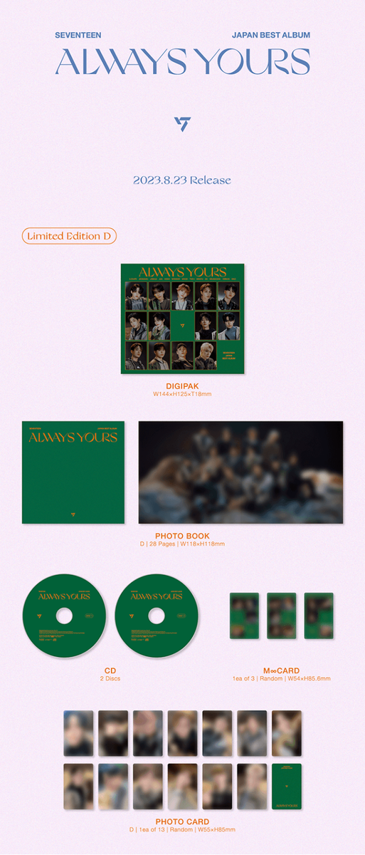 SEVENTEEN always yours 直筆サイン エスクプス Seventeen (Korean) Always Yours: Version A Japanese 2-CD