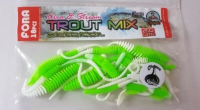 Chups Trout Mix Light 18x Gummiköder Troutworm Forellenköder Area Jara FTM