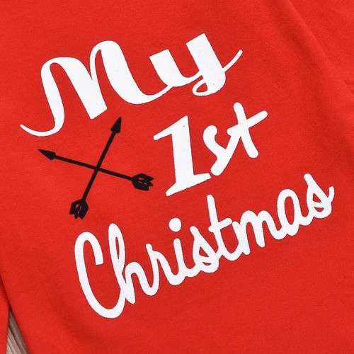 Newborn Infant Baby Girl Boy Christmas Clothes Jumpsuit Romper +Pants Outfits - Bild 10 von 36