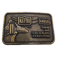 Kansas Grain Feed Dealers Association Belt Buckle Limited Edition KGFDA Farmer