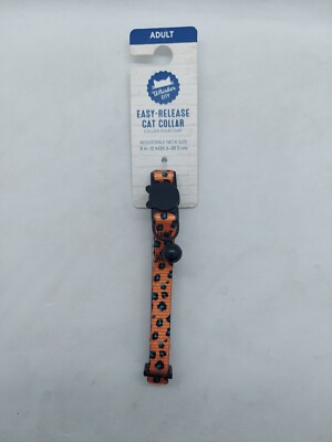 Whisker City Adjustable Pet Adult Collar Orange Cheetah 8