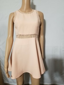 peach flare dress