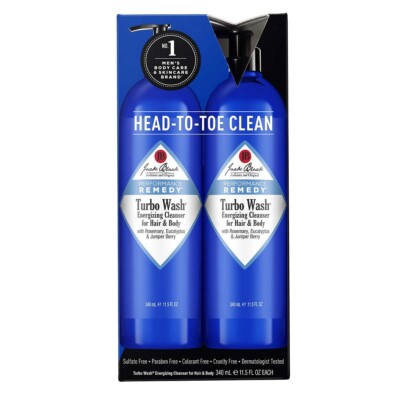 Jack Black Turbo Wash Energizing Cleanser for Hair & Body - 2 Pack - 23 OZ