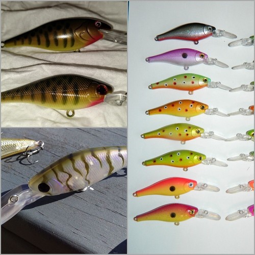 10 cuerpos de señuelo de pesca pececillos en blanco 3 1/3 pulgadas 1/4 oz señuelo sin pintar UPM515 - Imagen 9 de 11