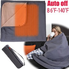 Electric Heated Blanket Shawl Throw Full Body Auto Off Washable Indoor Outdoor