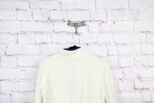 LL Bean Women's Soft Brushed Fitness Fleece Zip Up Jacket Cream Size L - Picture 4 of 11