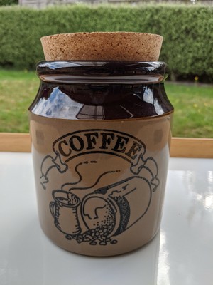 Vintage Pearsons Of Chesterfield Ceramic Coffee Canister With Cork