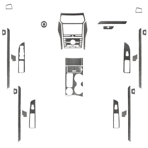 For Ford Explorer 2013-2019 Real Carbon Fiber Kits Full Interior Dash Trim 46Pcs - Picture 1 of 18