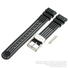 Seiko Watch Band Prospex Marine Master 300 SBDX017 8L35-00K0 Black Waffle Strap