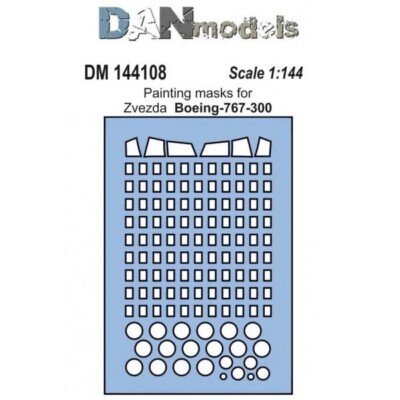 DAN Models 144108 Lackiermasken für Boeing 767-300, für Zvezda Bausatz Maßsta...