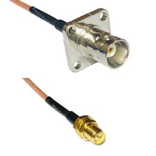 RG316 BNC Flange Female to RP-SMA FEMALE RF Cable Rapid-SHIP LOT