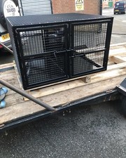 double dog cage with divider for van or in home