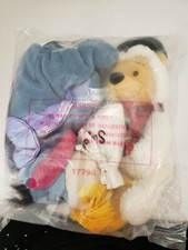 Disney Store Winnie The Pooh Snowman And Sugar Plum Fairy Eeyore Bean Bag Plush