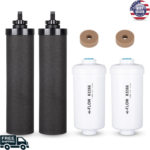 4 Pack Set-Berkey PF-2 Fluoride Water Filters and Berkey Black Carbon BB9-2 - Picture 1 of 24