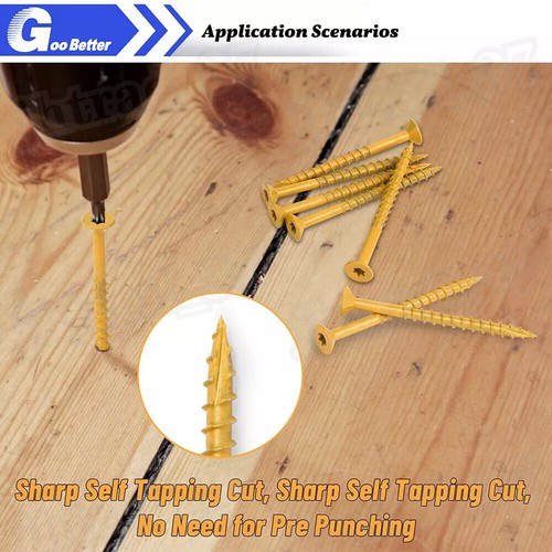 700pcs #8 x 1-5/8" Deck Screws Self Tapping Wood Screws T25 Torx Fence Screws - Picture 8 of 12