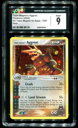 Team Magma's Aggron graded CGC 9 for sale on eBay