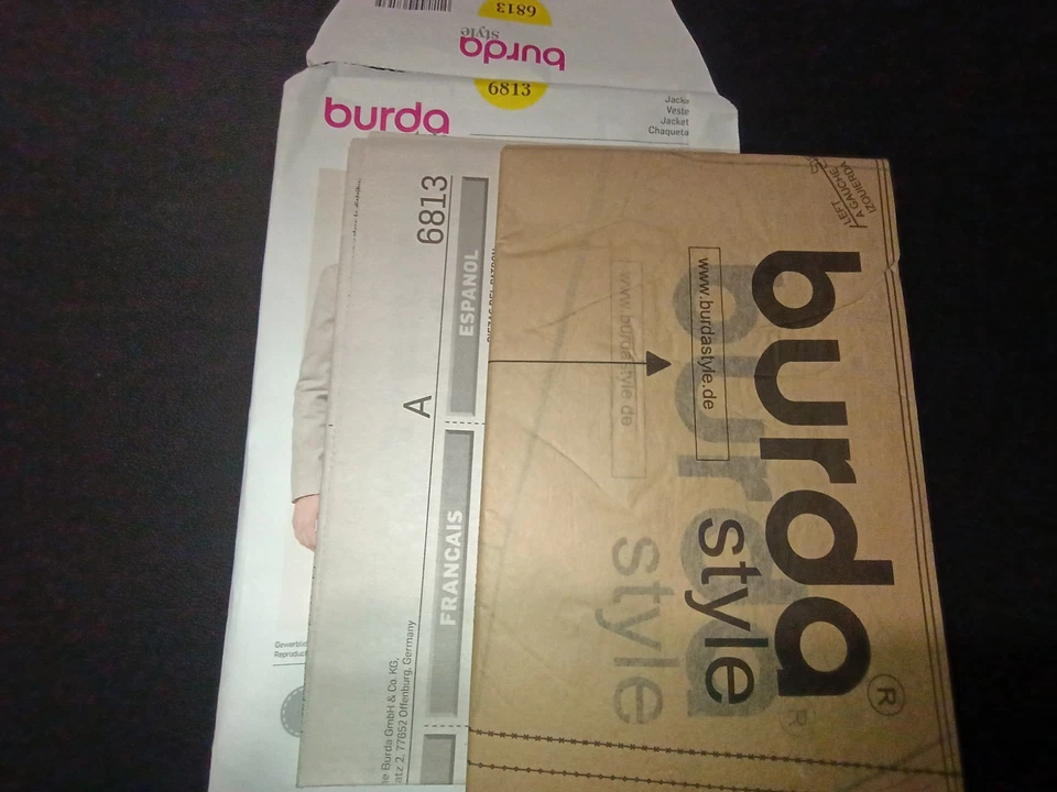 Burda Jacket Men's Sewing Pattern Sports Coat With Pockets New Uncut Size 34-44 - Image 3 of 3