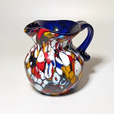 Murano Glas Fratelli Toso Carnivale Millefiori kl. Vase Krug 60/70er Jahre - Bild 1 von 4