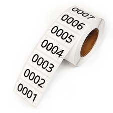 Consecutive Numbered Stickers, 1.6 x 0.8 Inch Inventory Labels, Number Sticke...