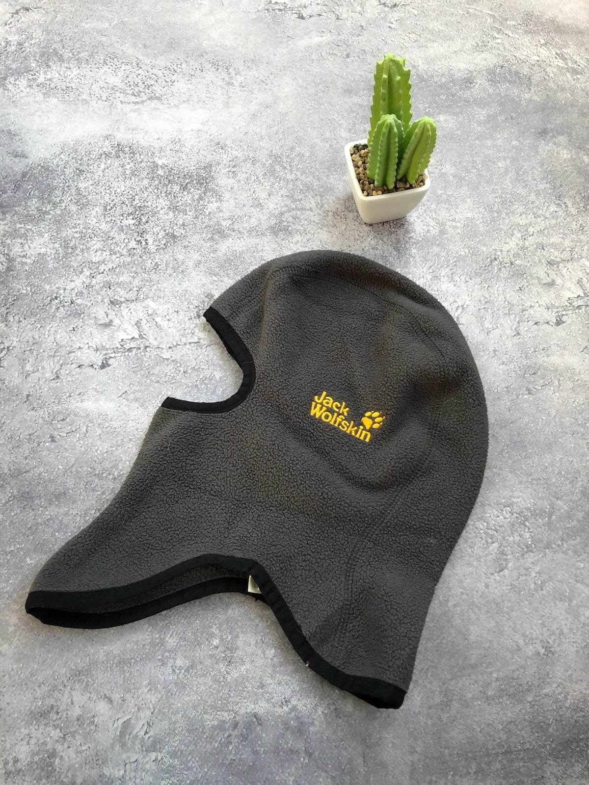 JACK WOLFSKIN Outdoor Gorpcore Balaclava Mini Logo Grey Navy Grey OS Streetwear