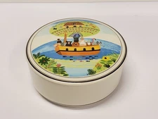 Vintage Villeroy & Boch NOAHS ARK Trinket Jewelry Box NAIF 6" Bowl
