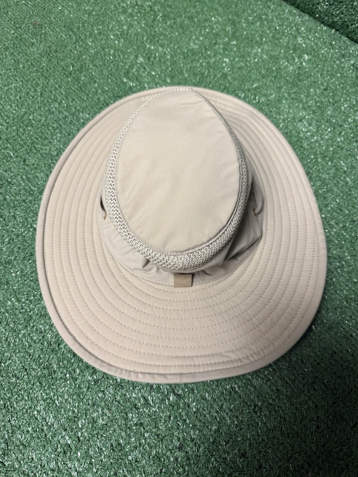 Sombrero Corona Malla Airflo Durables Tilley Endurables Tostado Talla 7-1/8 Canadá Beige Exterior Foto 4 de 4