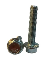 (25 Pcs) 1/2-13x2 1/2 Grade 5 Hex Serrated Flange Bolts Screws (FT) Zinc Clear