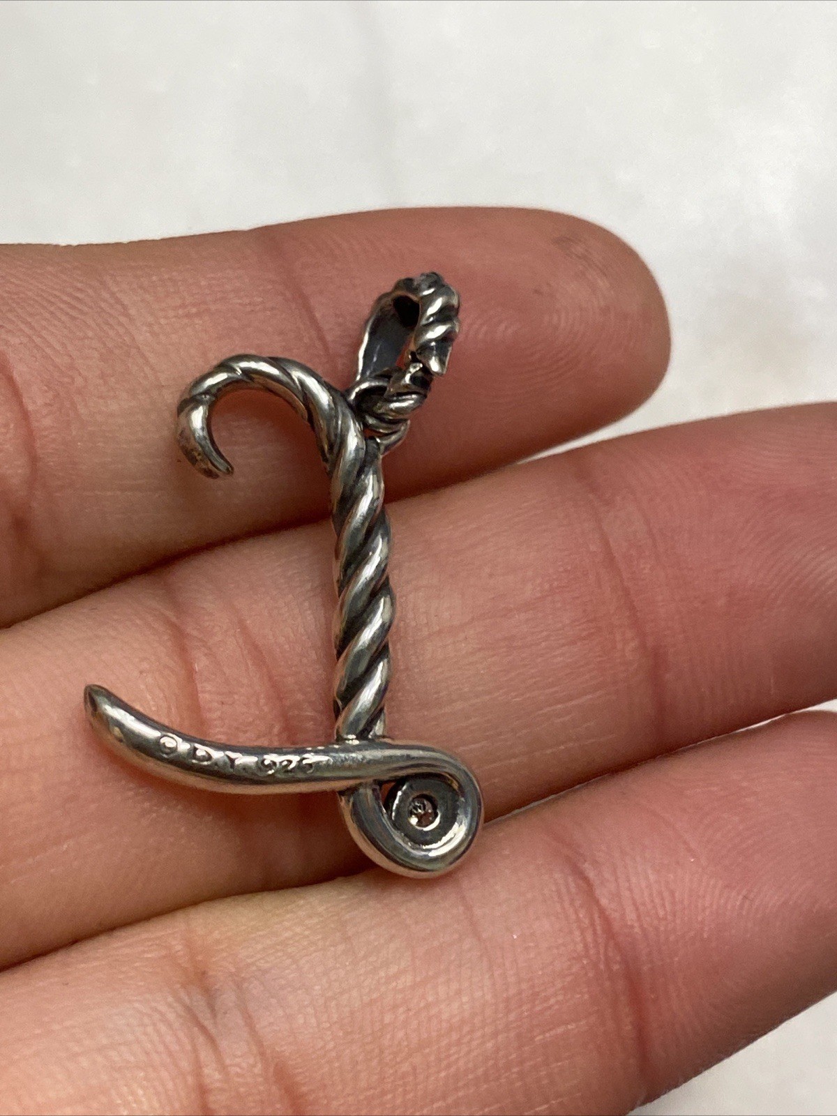 DAVID YURMAN Script Initial L Charm Enhancer Pend… - image 4