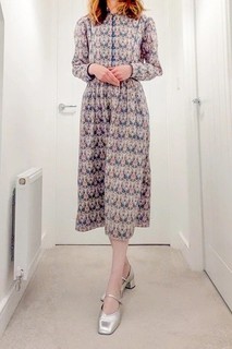 Vintage Marion Donaldson Dress Liberty's Print Prairie Style UK14