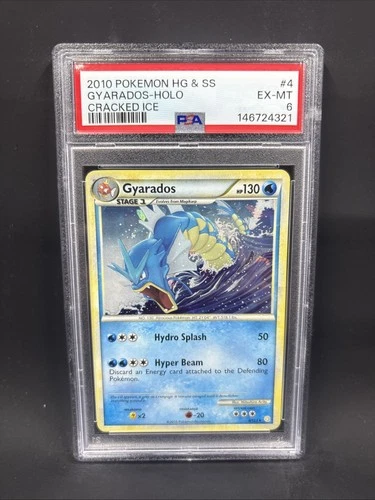 2010 POKEMON HEARTGOLD & SOULSILVER #4 GYARADOS-HOLO CRACKED ICE PSA 6