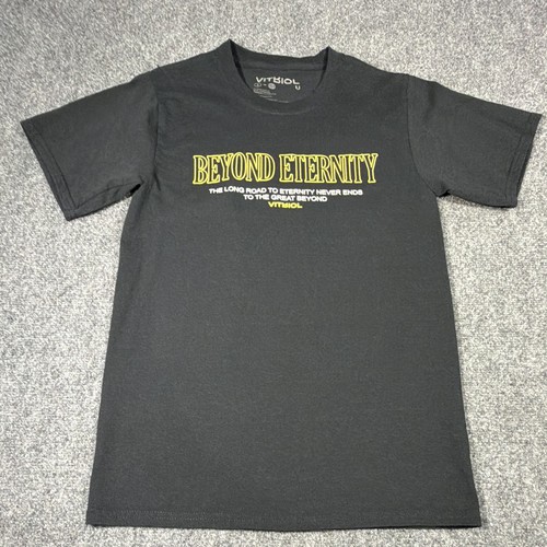 VITRIOL Men's Black Beyond Eternity Double-Sided Graphic Crew Neck T-Shirt S