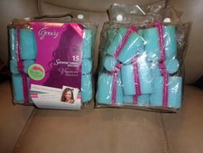 30 GOODY Summer Waves Hair Rollers Big Loose Wavy Beach Curls Blue Foam Curlers