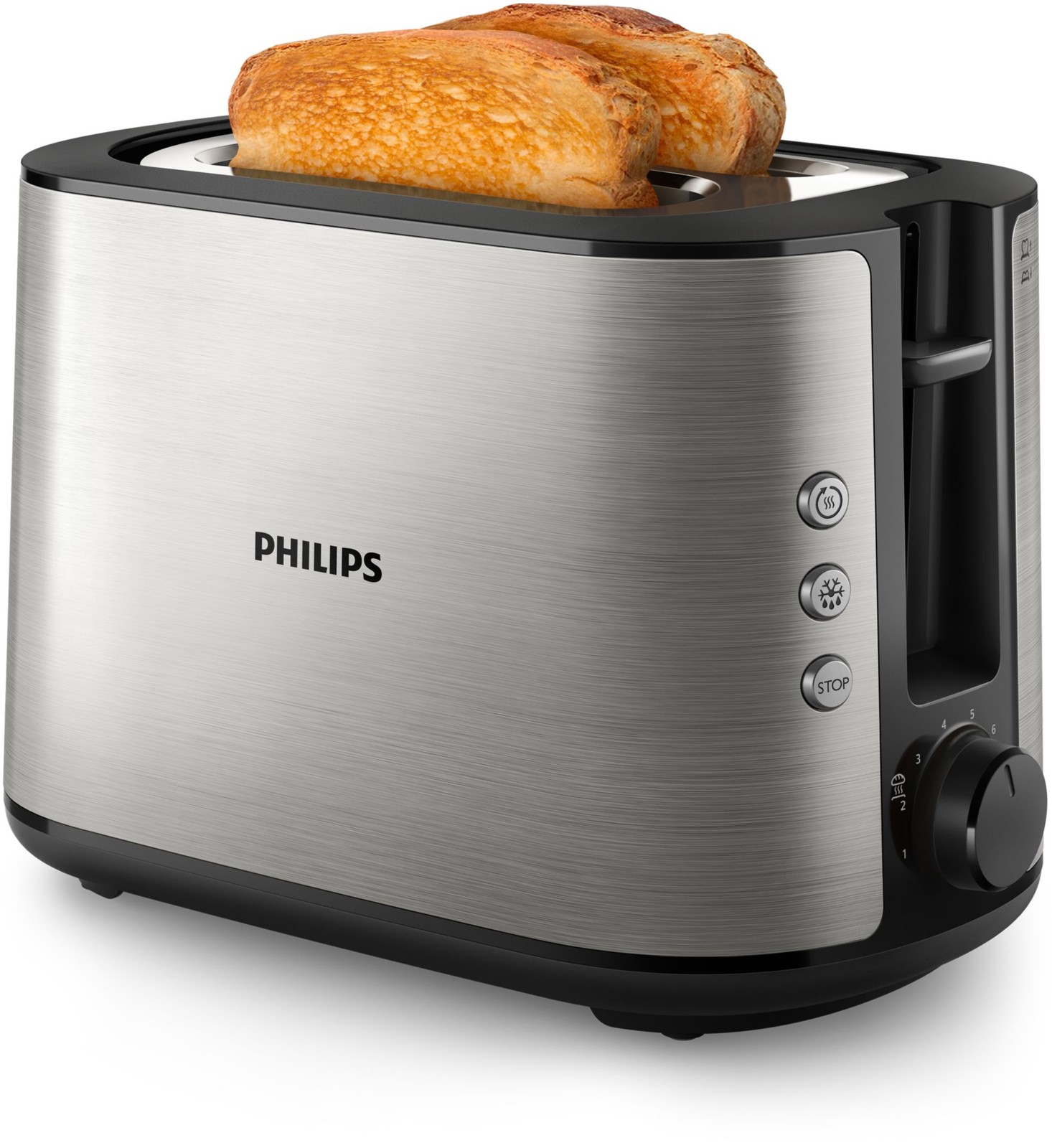 Grille-pains Philips 950w avec fonction décongélation et réchauffage pour pain de mie et toasts